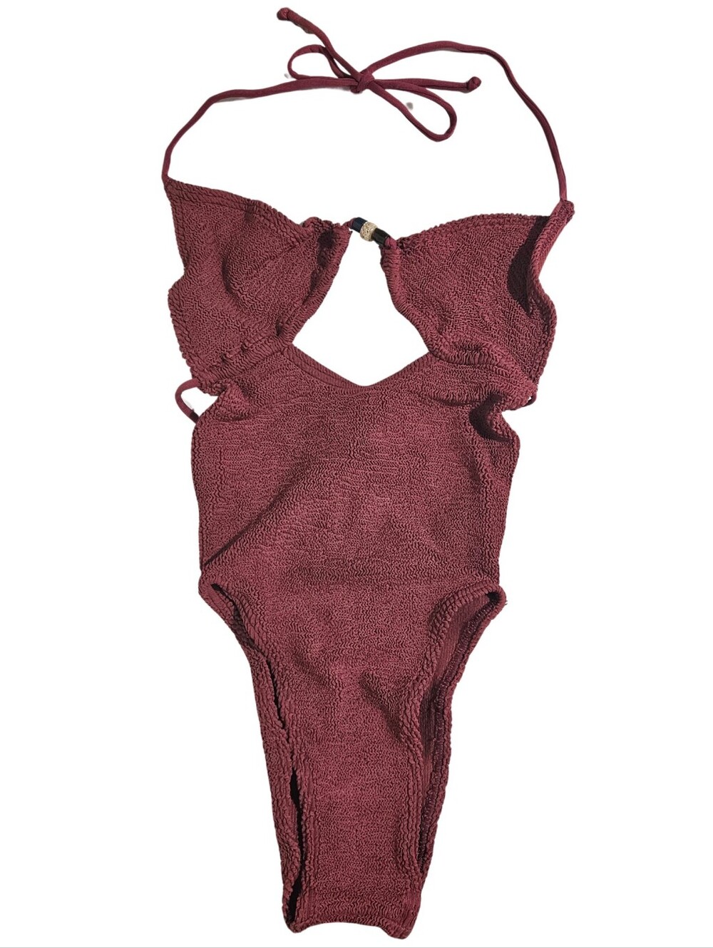 Bond-Eye Swimsuit Fowler Beaded One Piece Carmine ONE SIZE Boho Bohemian NWT